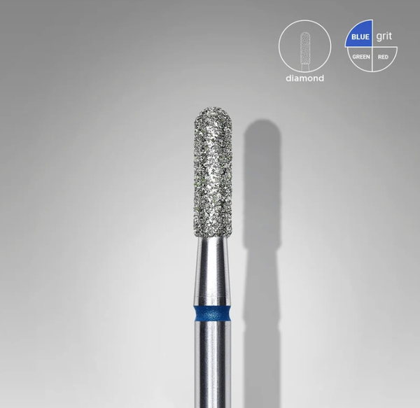STALEKS EXPERT Fresa diamantata Cilindro arrotondato blu, diametro 2,3 mm, parte lavorativa 8 mm SKU: FA30B023/8