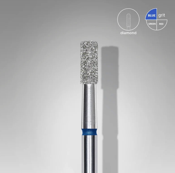 STALEKS EXPERT Fresa diamantata «Cilindro» blu, diametro 2,5 mm, parte lavorativa 6 mm SKU: FA20B025/6