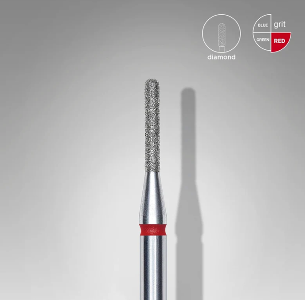 STALEKS EXPERT Fresa diamantata Cilindro arrotondato rossa, diametro 1,4 mm, parte lavorativa 8 mm SKU: FA30R014/8