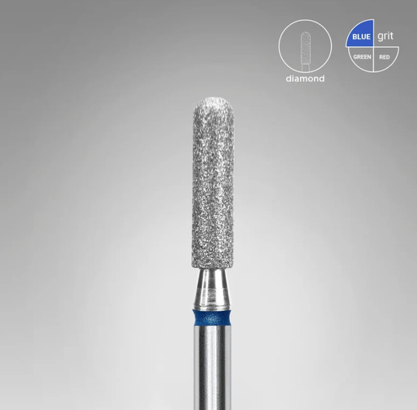 STALEKS EXPERT Fresa diamantata Cilindro arrotondato blu, diametro 2,5 mm, parte lavorativa 10 mm SKU: FA30B025/10