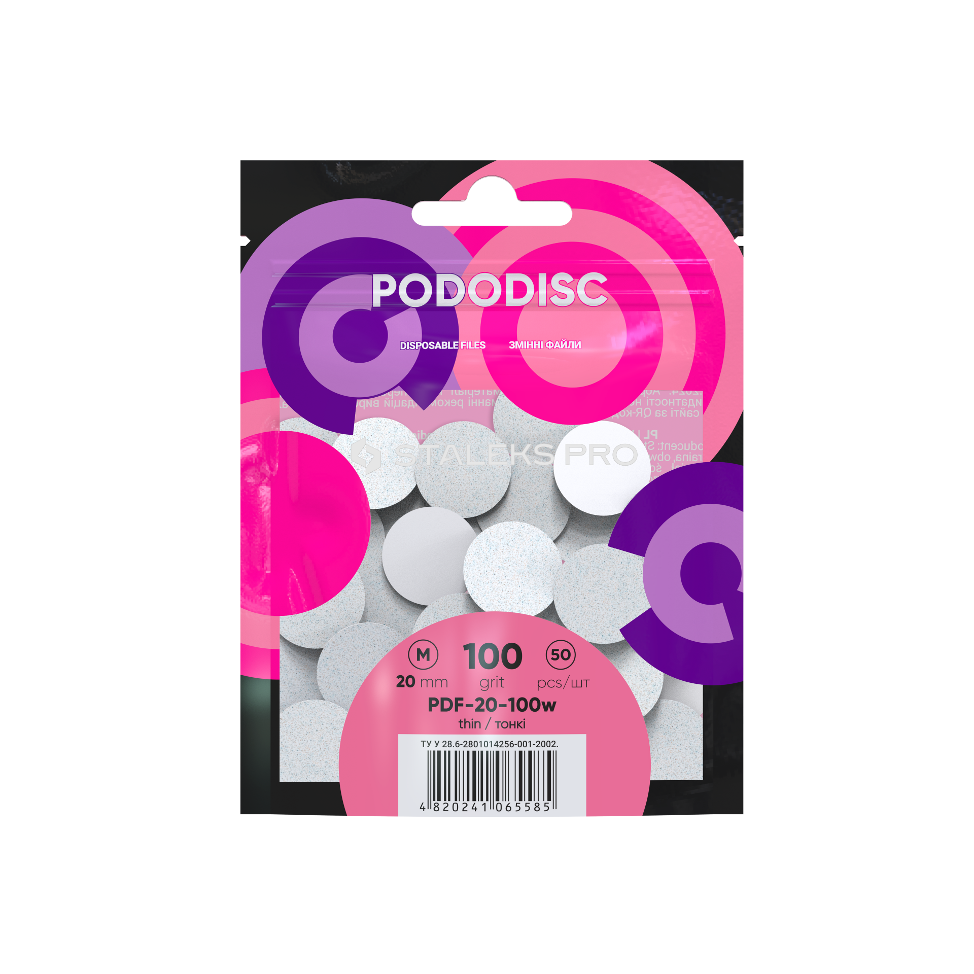 Lime di ricambio per disco per pedicure PODODISC STALEKS PRO M (50 pz) 100grit