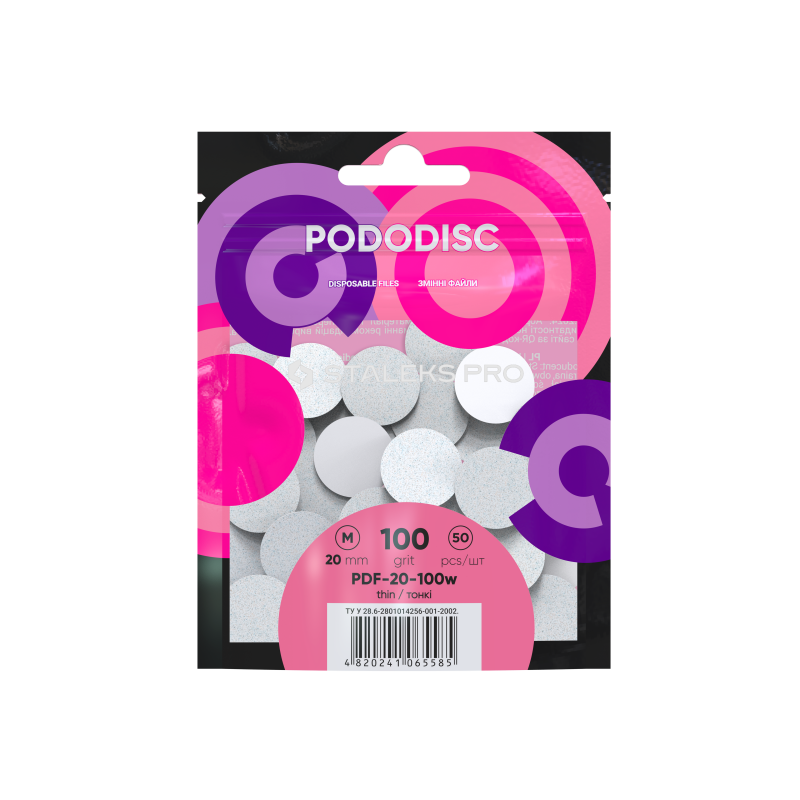 Lime di ricambio per disco per pedicure PODODISC STALEKS PRO M (50 pz)- 80 grit