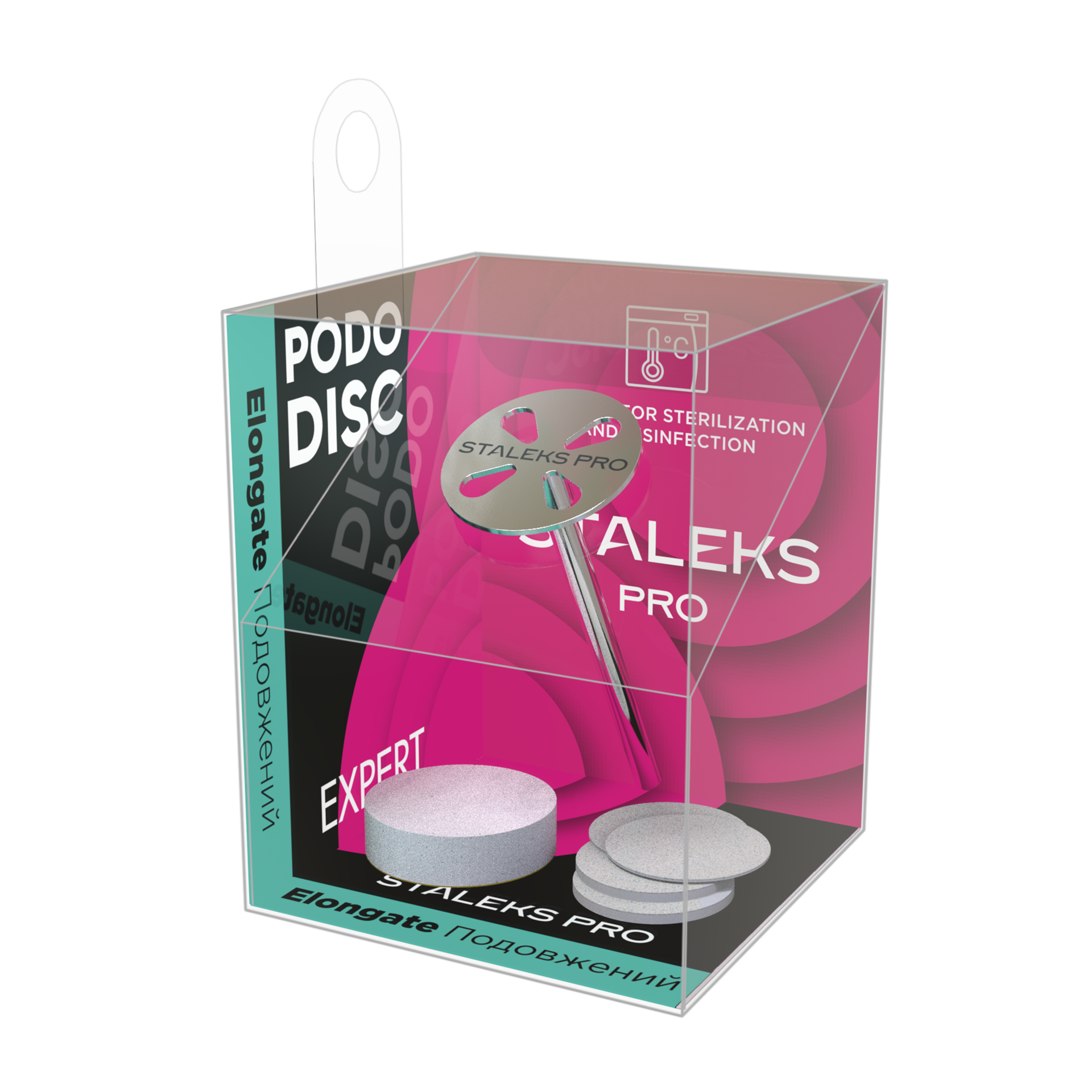 Pododisc S EXPERT, grana 180, 5 adesivi 15mm-base allungata