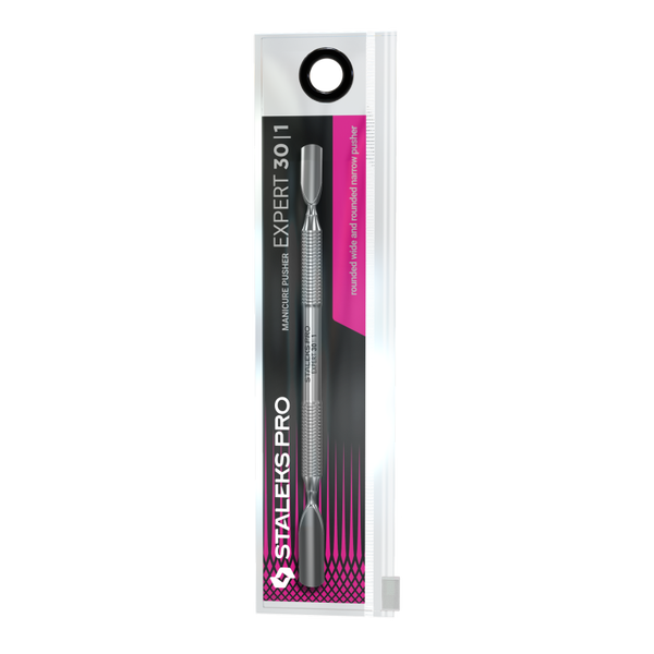 Spatola per manicure (pusher largo arrotondato + arrotondato stretto) EXPERT 30 TYPE 1