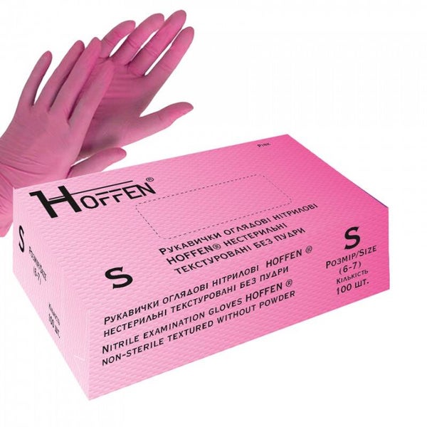 Guanti rosa, taglia S, 100pz