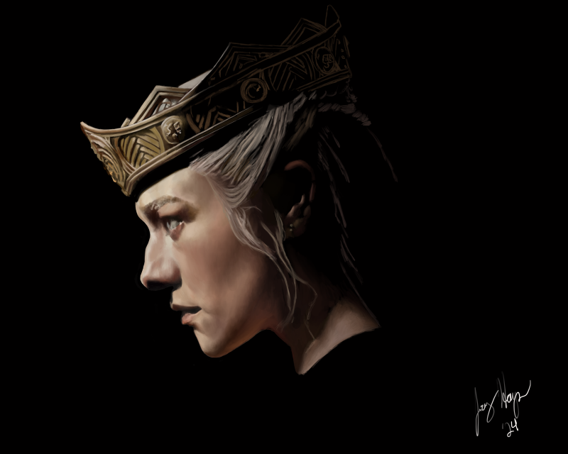 Blog header image: sketchbook, digital painting in progress