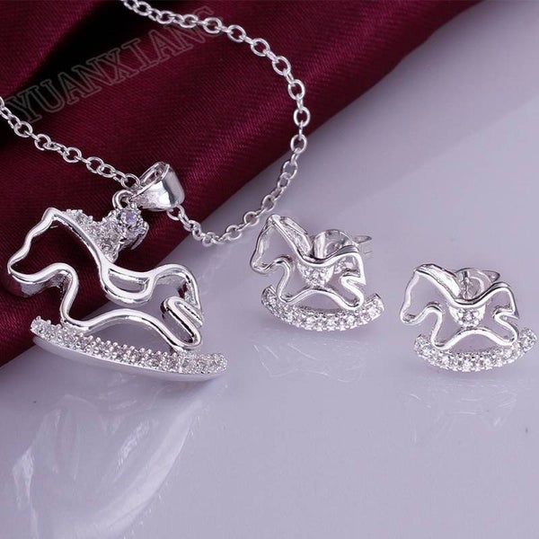 Paarden Zilveren Sieraden Set