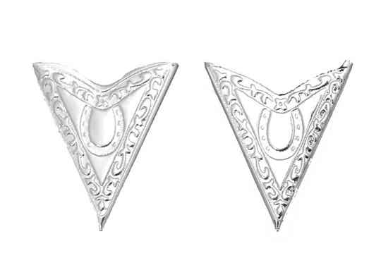 Collar Tips " hoefijzer Silver"