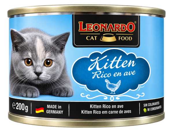 LeonardoLEONARDO® KITTEN RICO EN AVE – ALIMENTO HÚMEDO PARA GATITOS – 200 G
