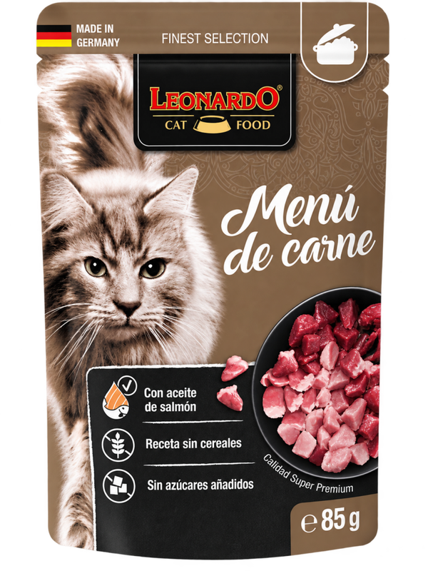 LEONARDO® FINEST SELECTION MENÚ DE CARNE – ALIMENTO HÚMEDO PARA GATOS ADULTOS – 85 G