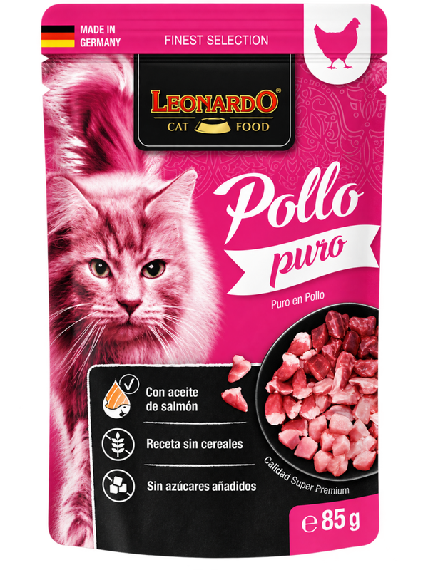 LEONARDO® FINEST SELECTION FAISÁN + CRANBERRIES – ALIMENTO HÚMEDO PARA GATOS ADULTOS – 85 G