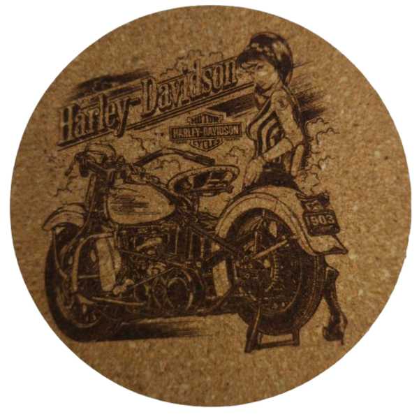 Set van 4 'HDbikerchick'