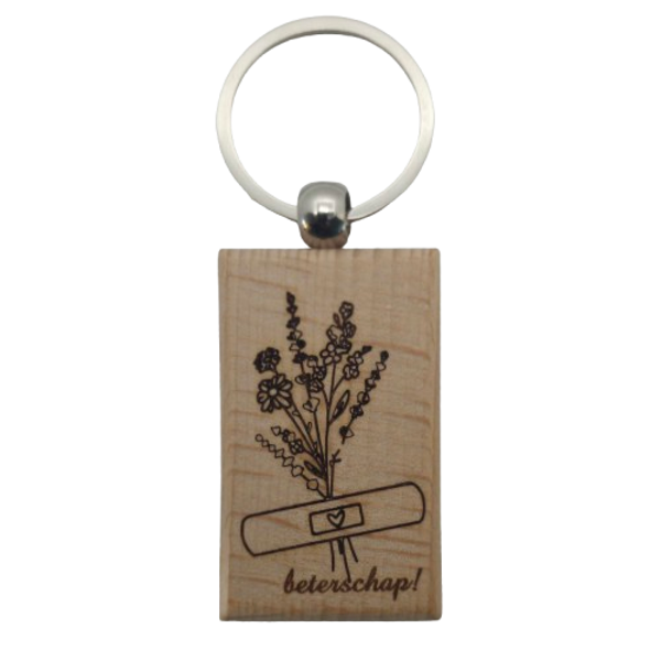 Sleutelhanger Beterschap!