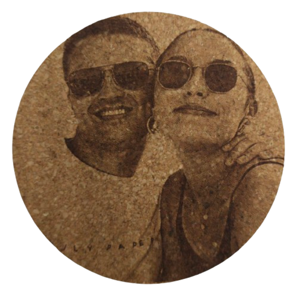 Onderzetters kurk personaliseren foto