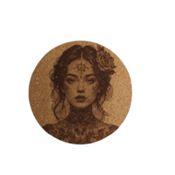 Set van 6 onderzetters 'Pretty woman 4'