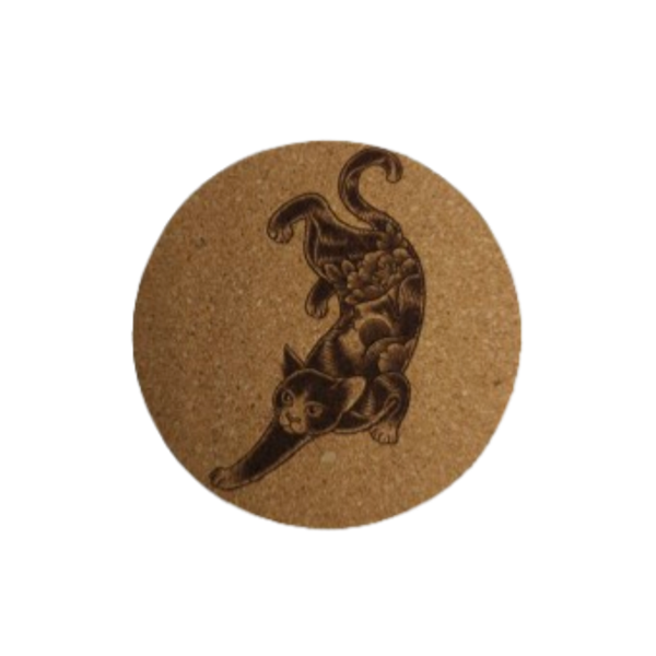 Set van 4 'Tattooed Cat'