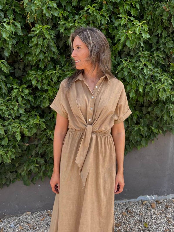 Robe longue Kathy beige