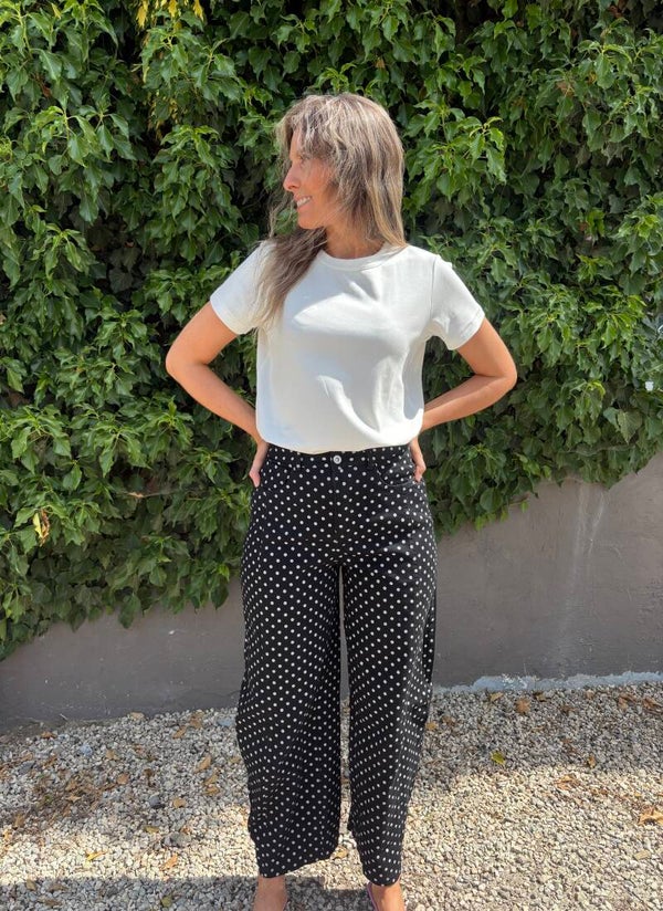 Jeans ballon Polska blanc ou noir