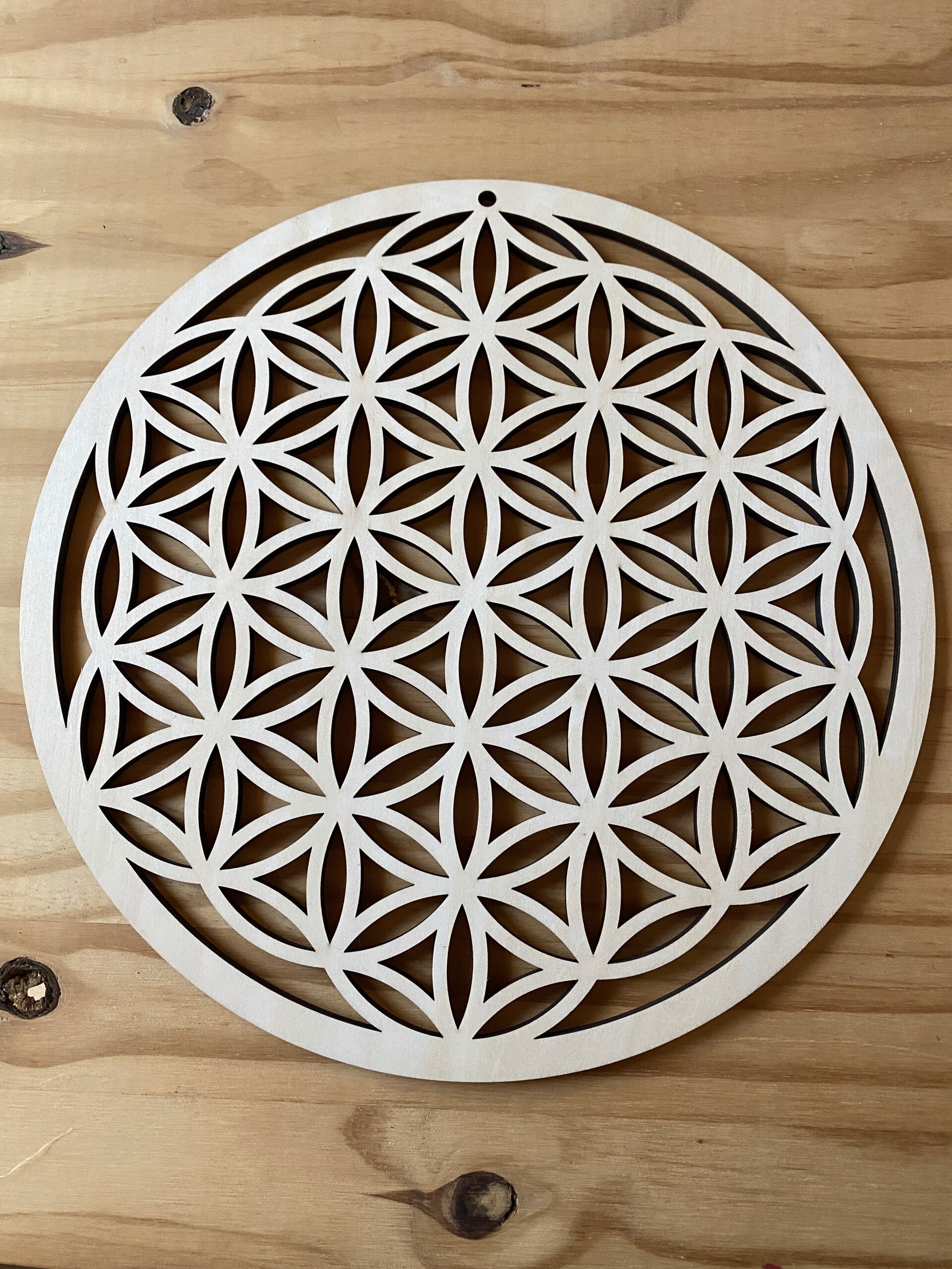 Plaque en bois - Diam 30,5 cm