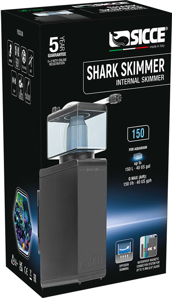 Sicce SHARK SKIMMER – Internal Protein Skimmer (150 / 300)