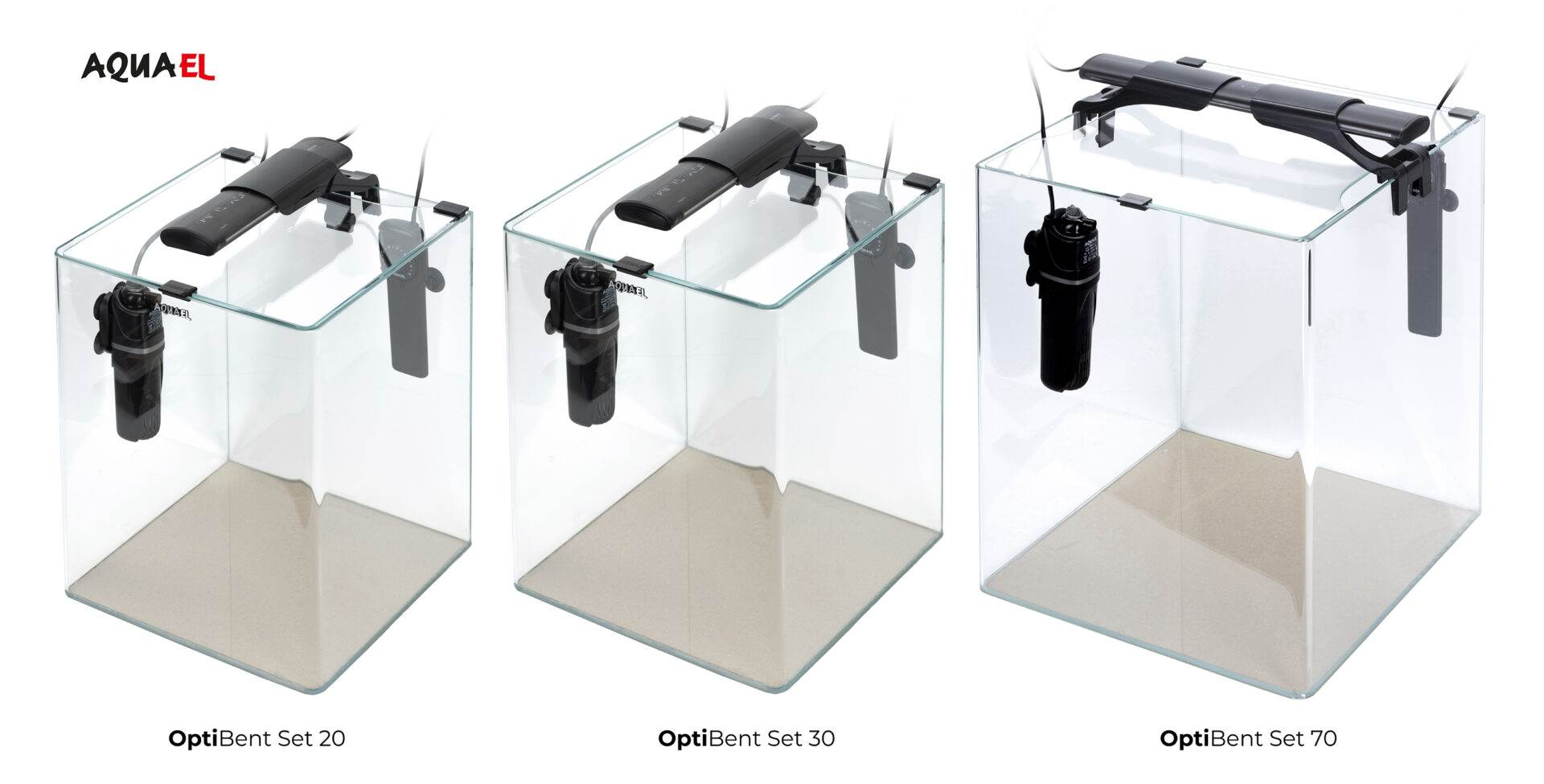 Aquael OPTIBENT Set – Complete Freshwater Aquarium Kit (20 / 30 / 70)