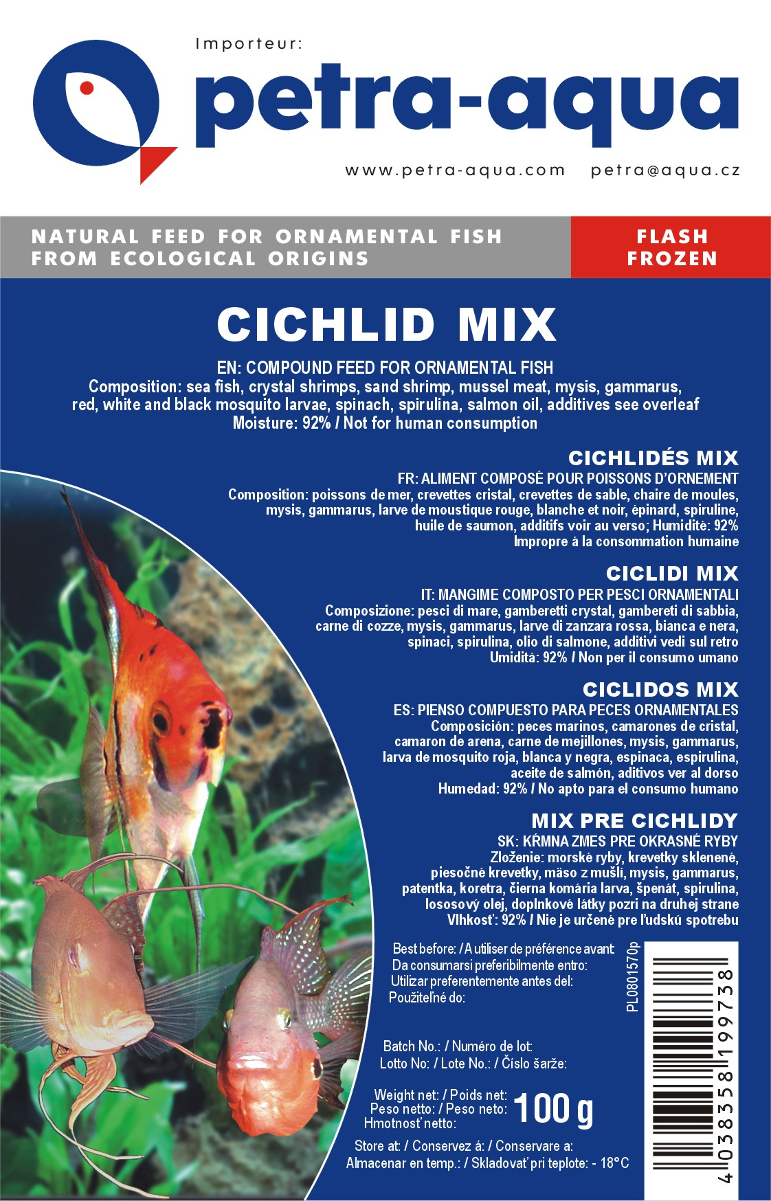 Petra Aqua Cichlid Mix Frozen (100g blister)