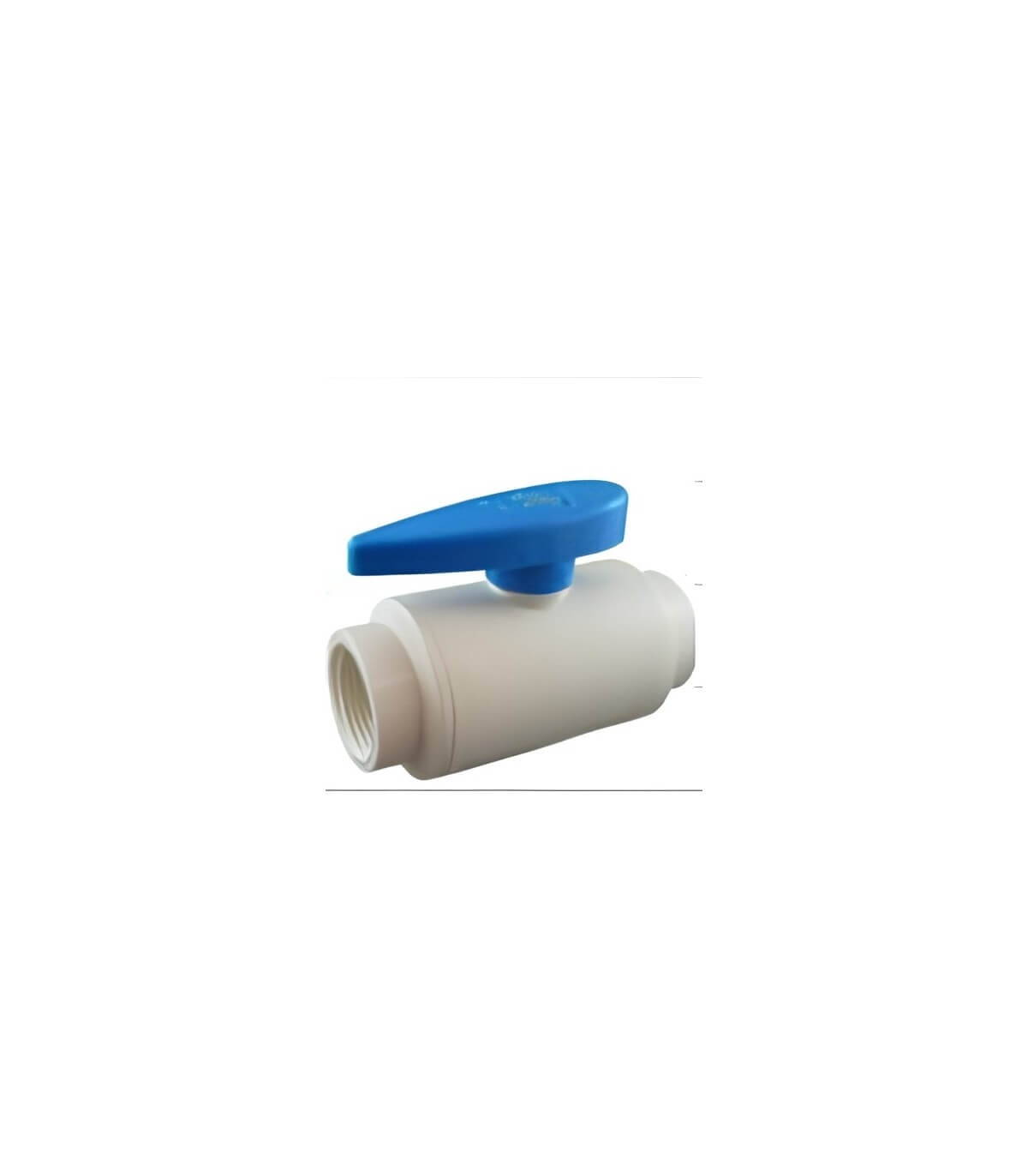UPVC Ball Valve – White with Blue Handle