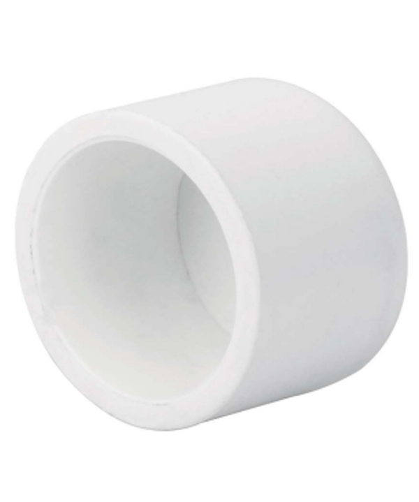 White UPVC End Cap