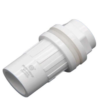 White UPVC Tank Connector / Bulkhead / Tank union