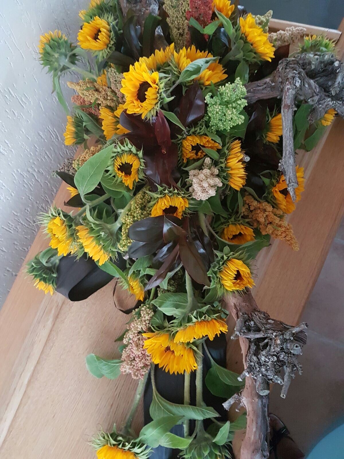 Rouwboeket Zonnebloemen Linda's Bloemdecoratie