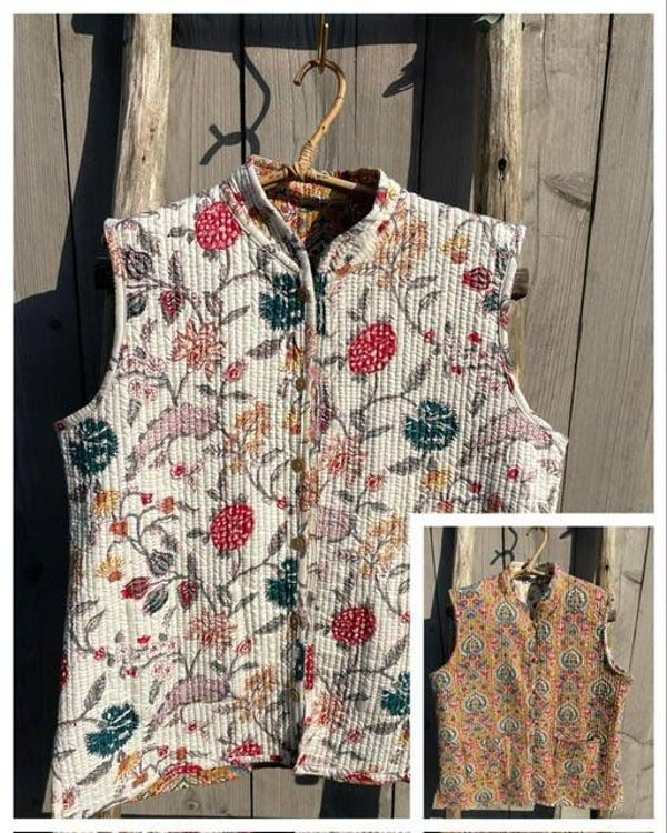 Reversible cotton gilet