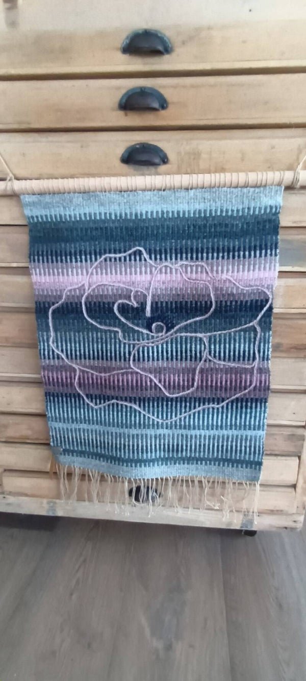 Wandkleed met bloem