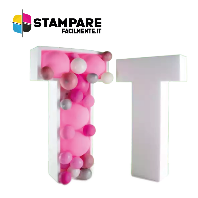 Lettere e numeri portapalloncini in polistirolo