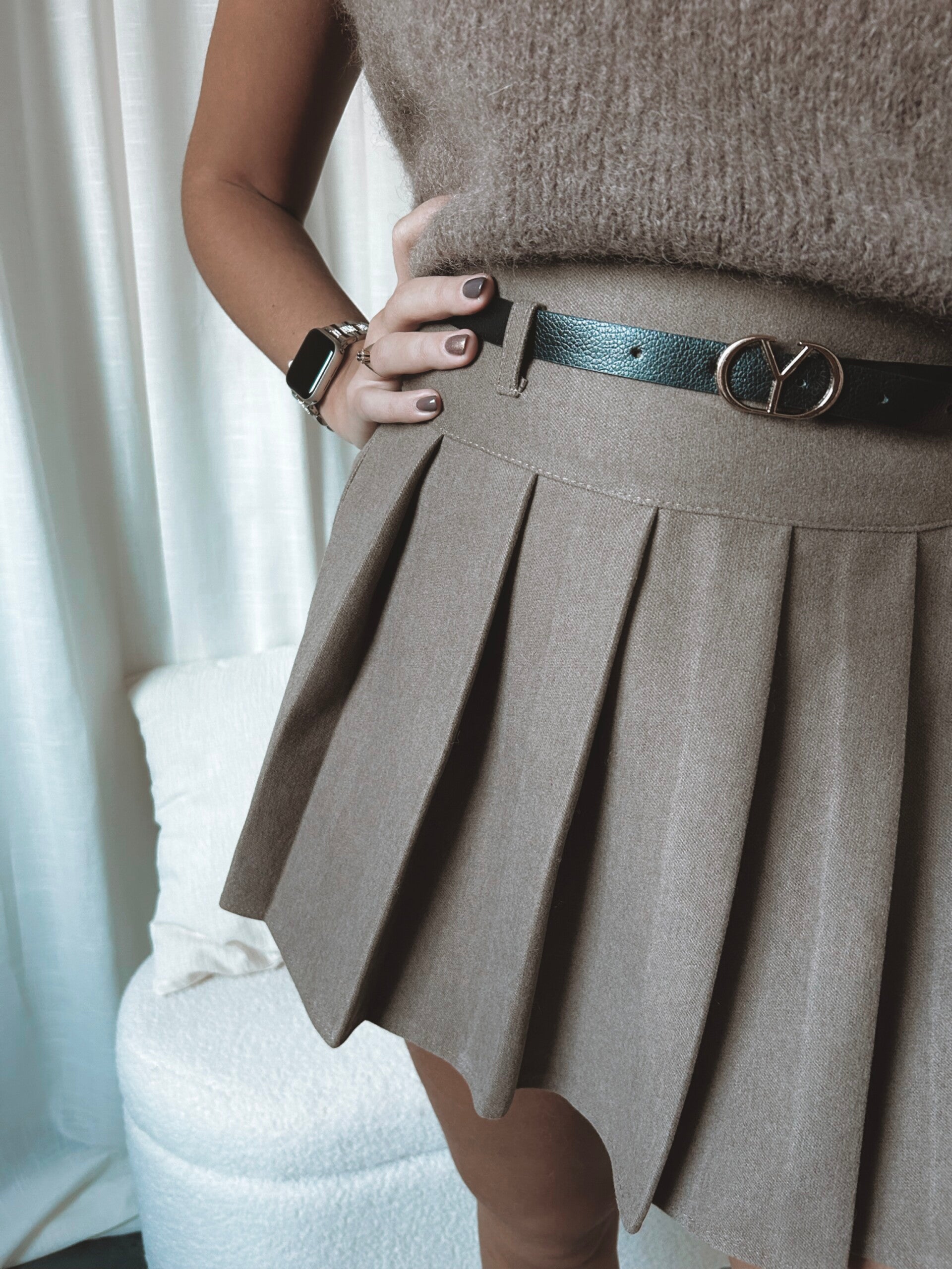 Brown soft skirt