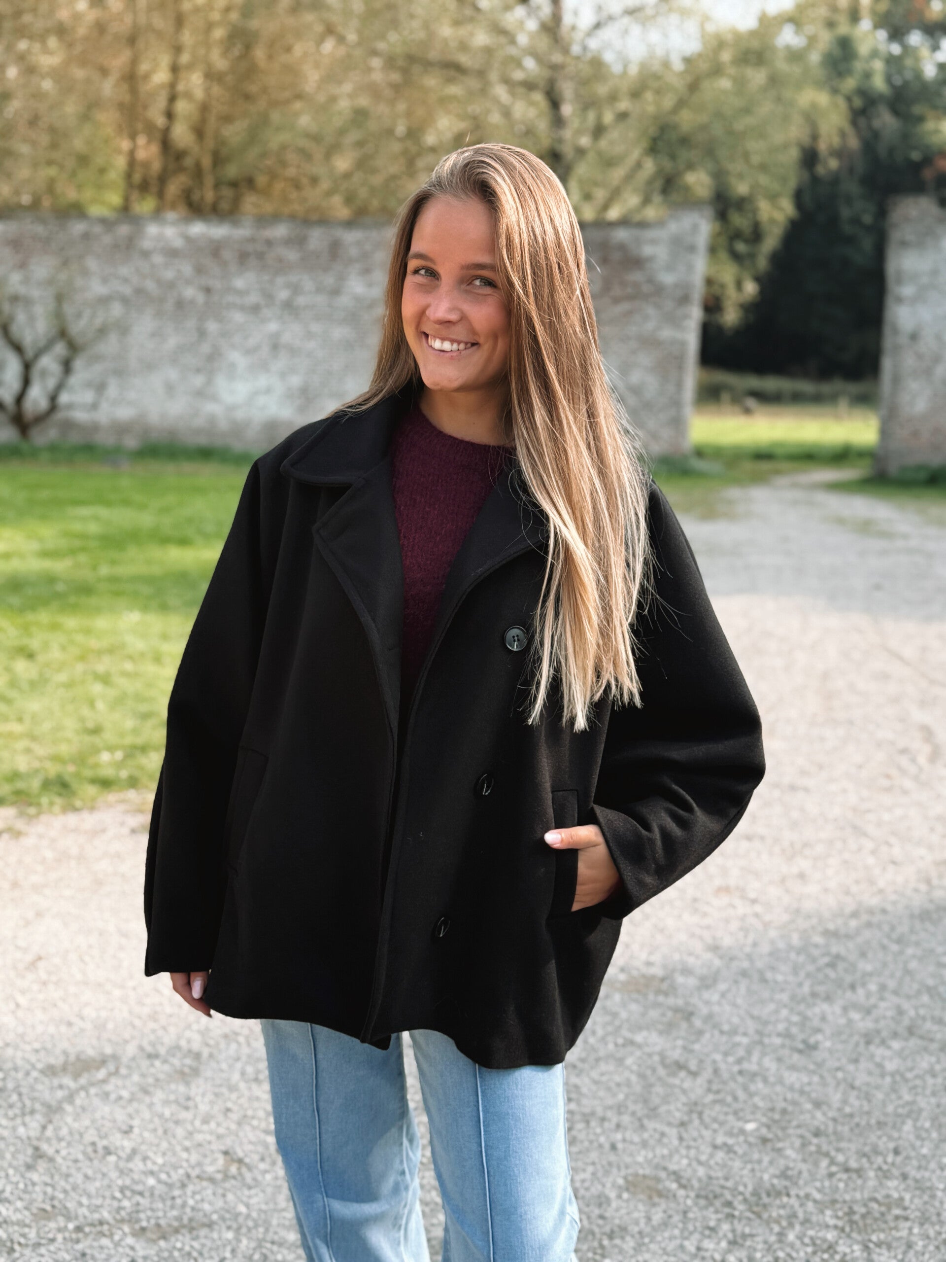 Oversized jacket - black