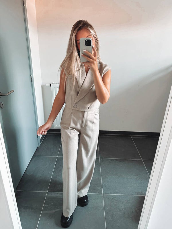 Taupe classic suit