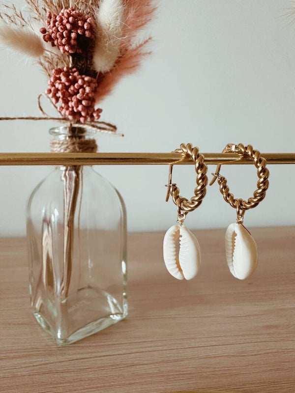 Oorbellen | schelpjes - goud