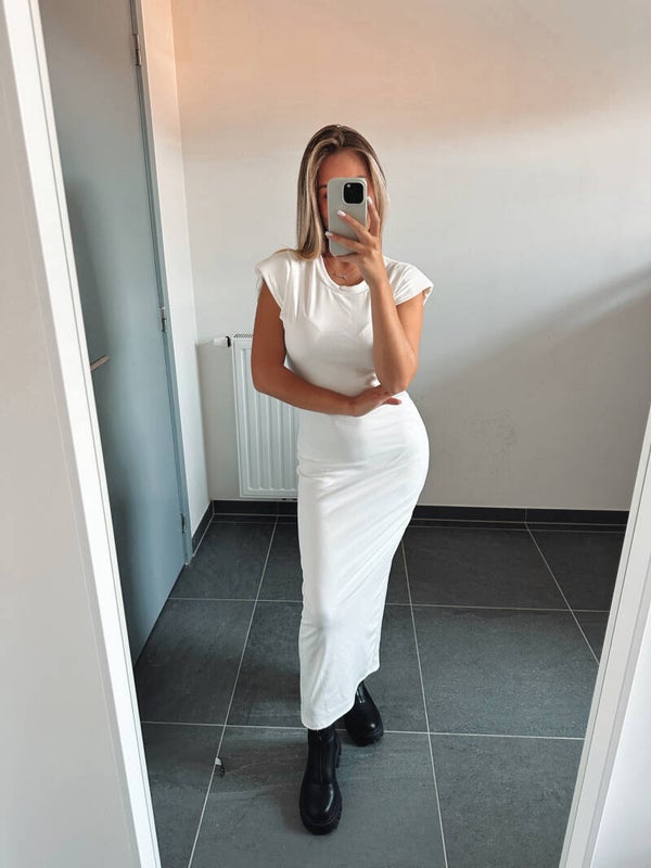 White long dress knit