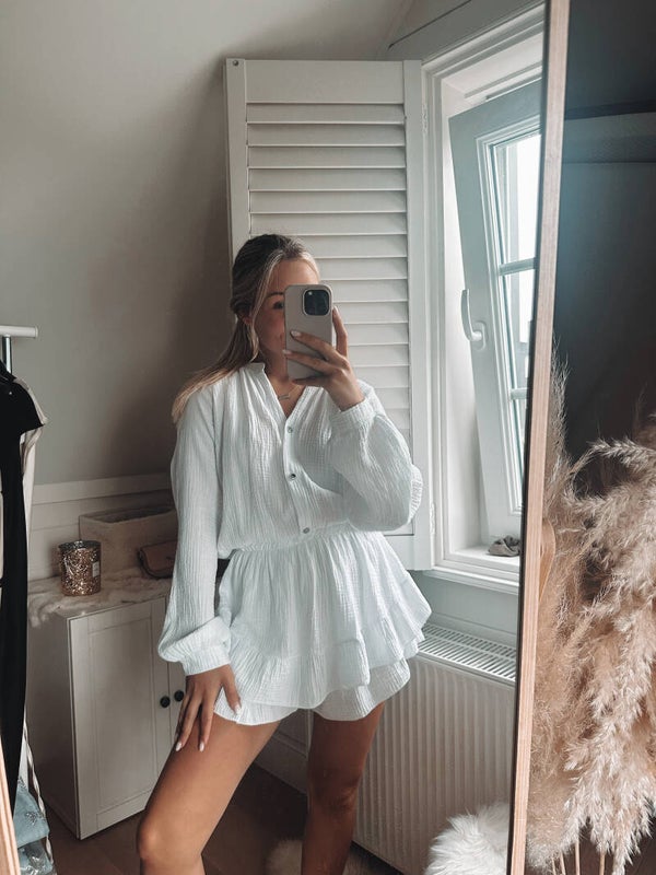 White tetra playsuit