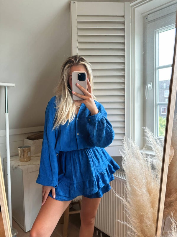 Royal blue tetra playsuit