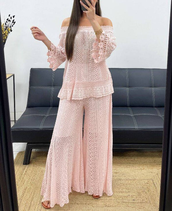 Pantalon style Bohème Rose