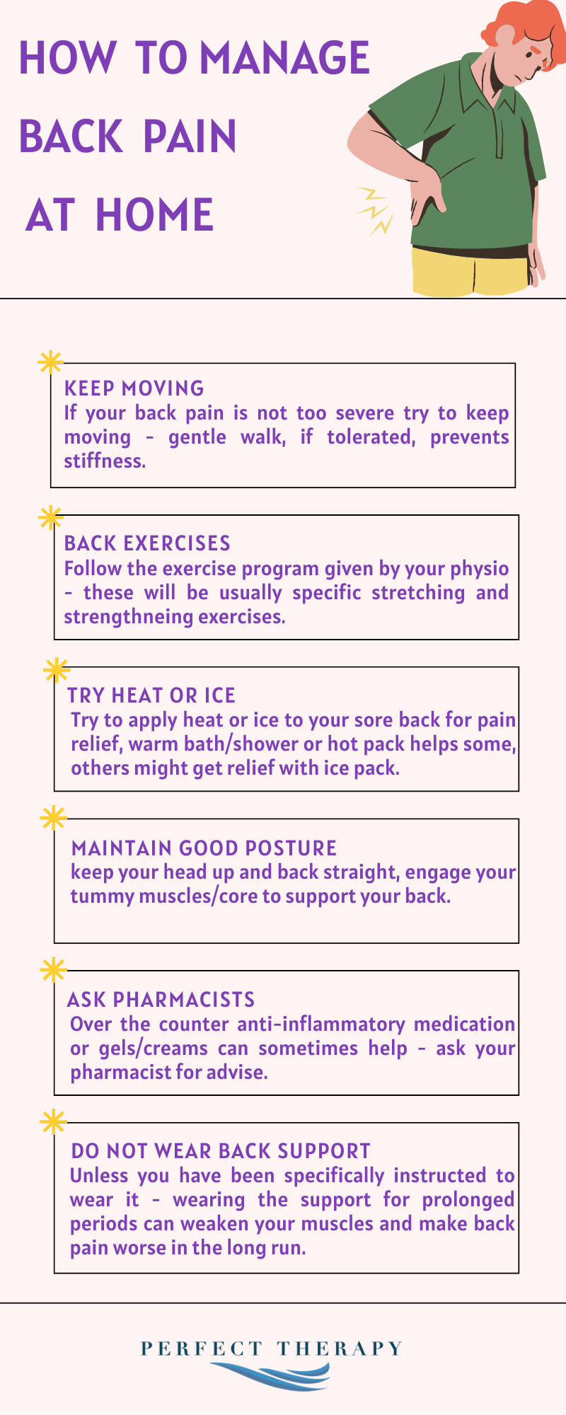 managing backpain at home