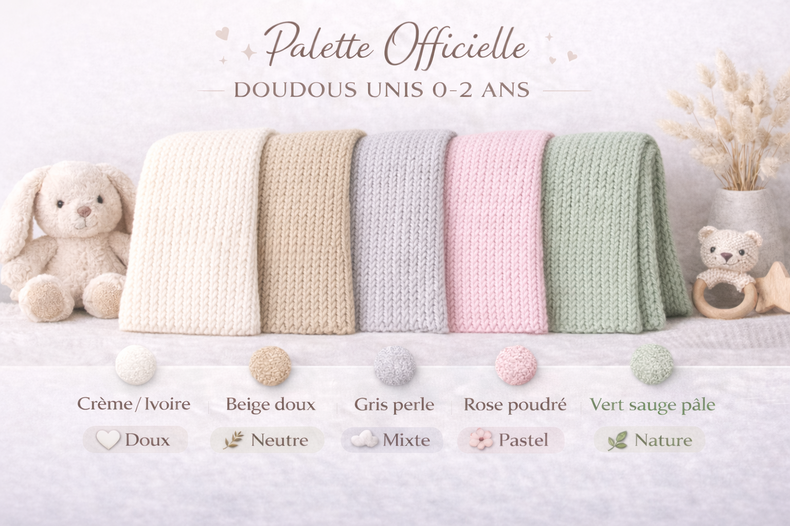 🧶 Doudou 0-2 ans (sur demande)