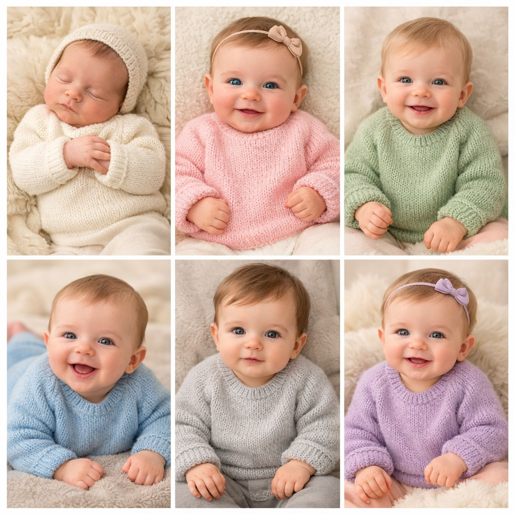 🧶 Chandail en laine 0- 6 ans (sur demande)