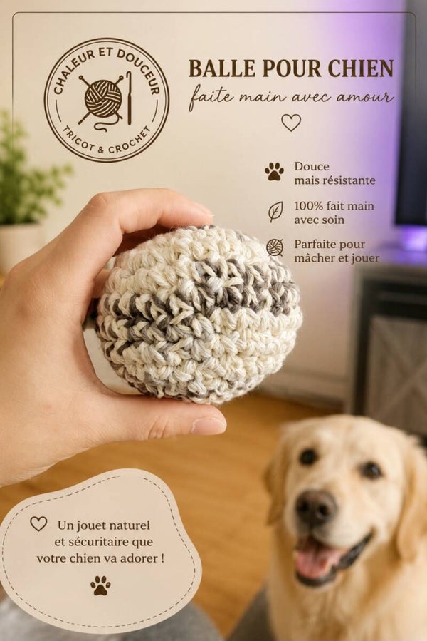 Balle pour chien au crochet 🐾