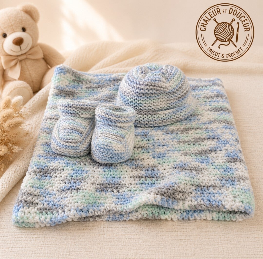 🧶 Ensemble chausson, tuque et doudou
