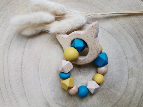 • Anneau de dentition Chat avec Perles Spéciales •