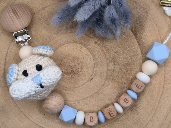 • Attache-tétine Hamster en Crochet •
