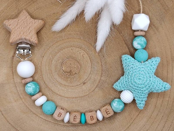 • Attache-tétine Etoile en Crochet •