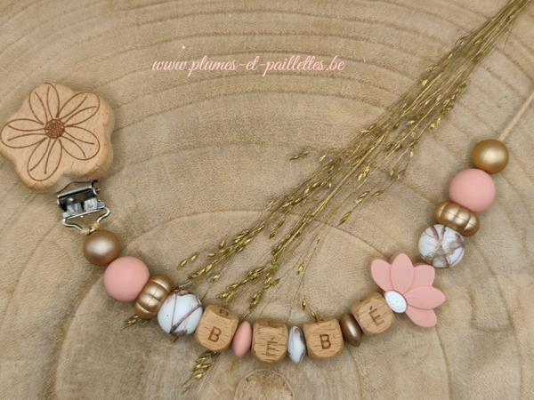 • Attache tétine Fleur de Lotus •